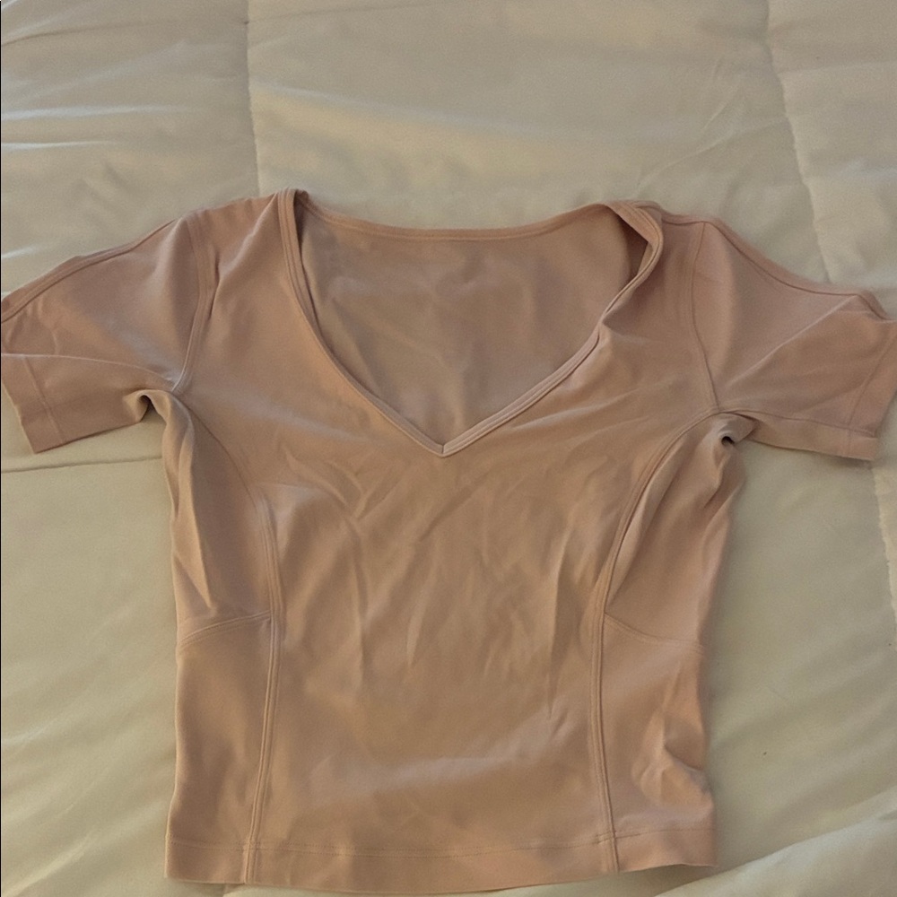 lululemon athletica Light Pink V-Neck Tee